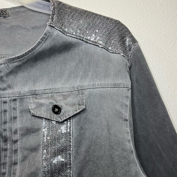 LA BASS Sequined Denim Jackets - Picture 10 of 15
